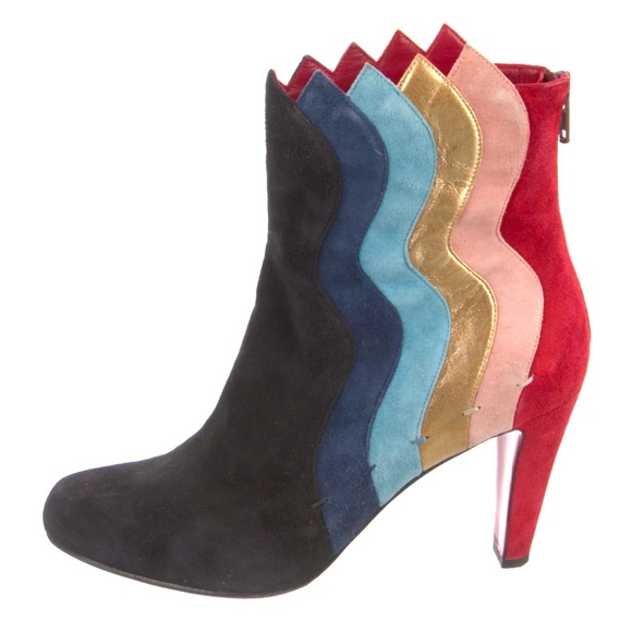 Christian Louboutin Suede Ankle Boots 37 - Picture 1 of 4